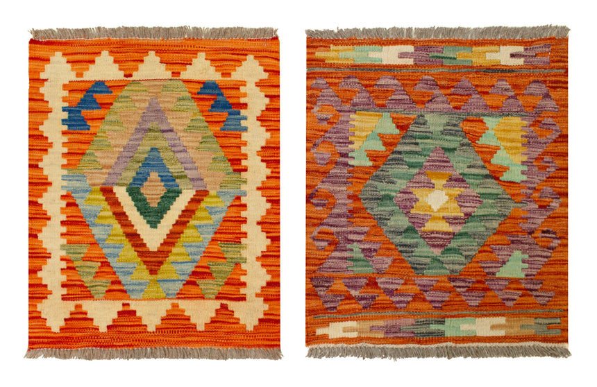 Alfombra Kilim 60 x 50 cm (aprox.) - 2 Unidades