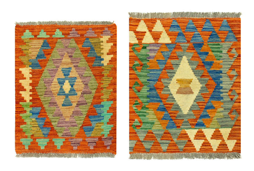 Alfombra Kilim 60 x 50 cm (aprox.) - 2 Unidades