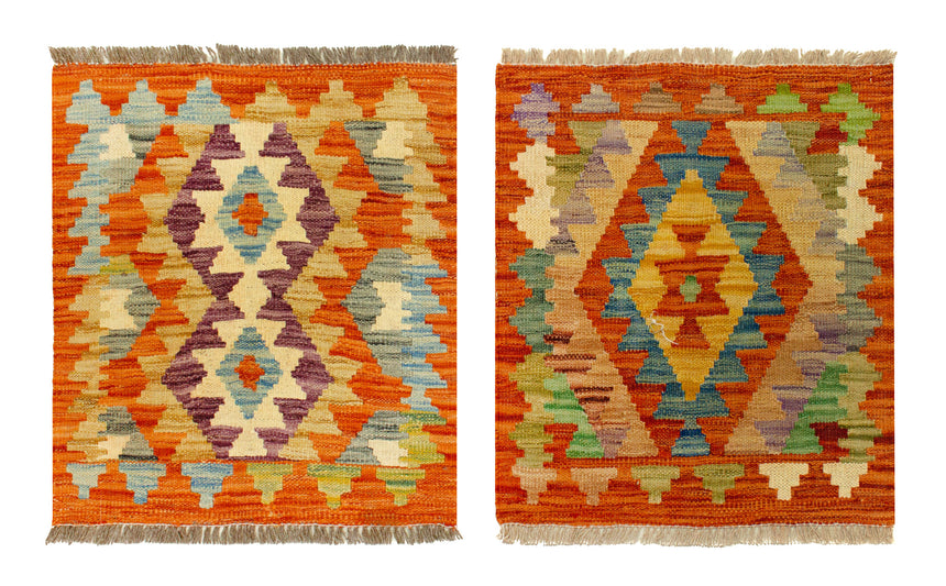 Alfombra Kilim 60 x 50 cm (aprox.) - 2 Unidades