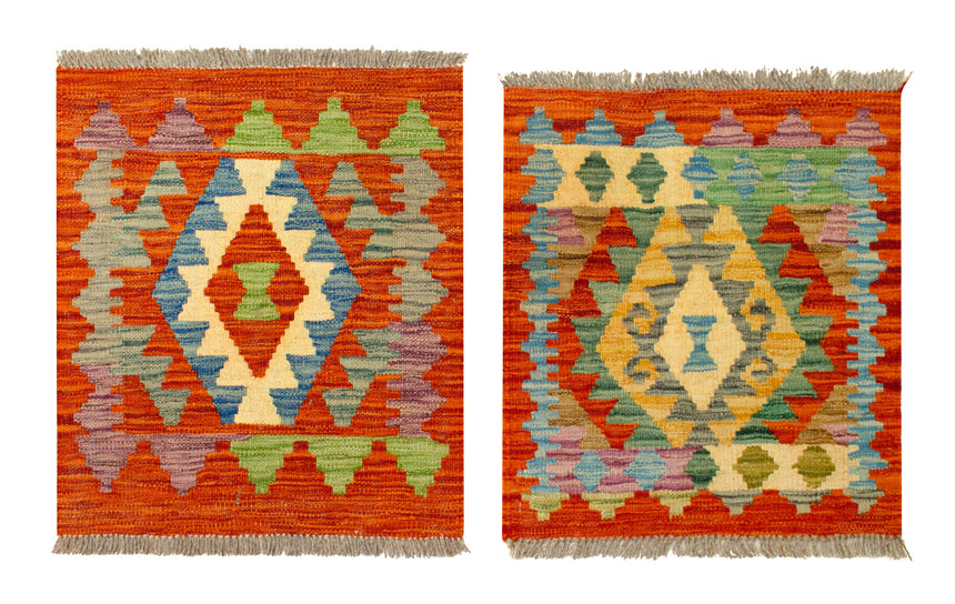 Alfombra Kilim 60 x 50 cm (aprox.) - 2 Unidades