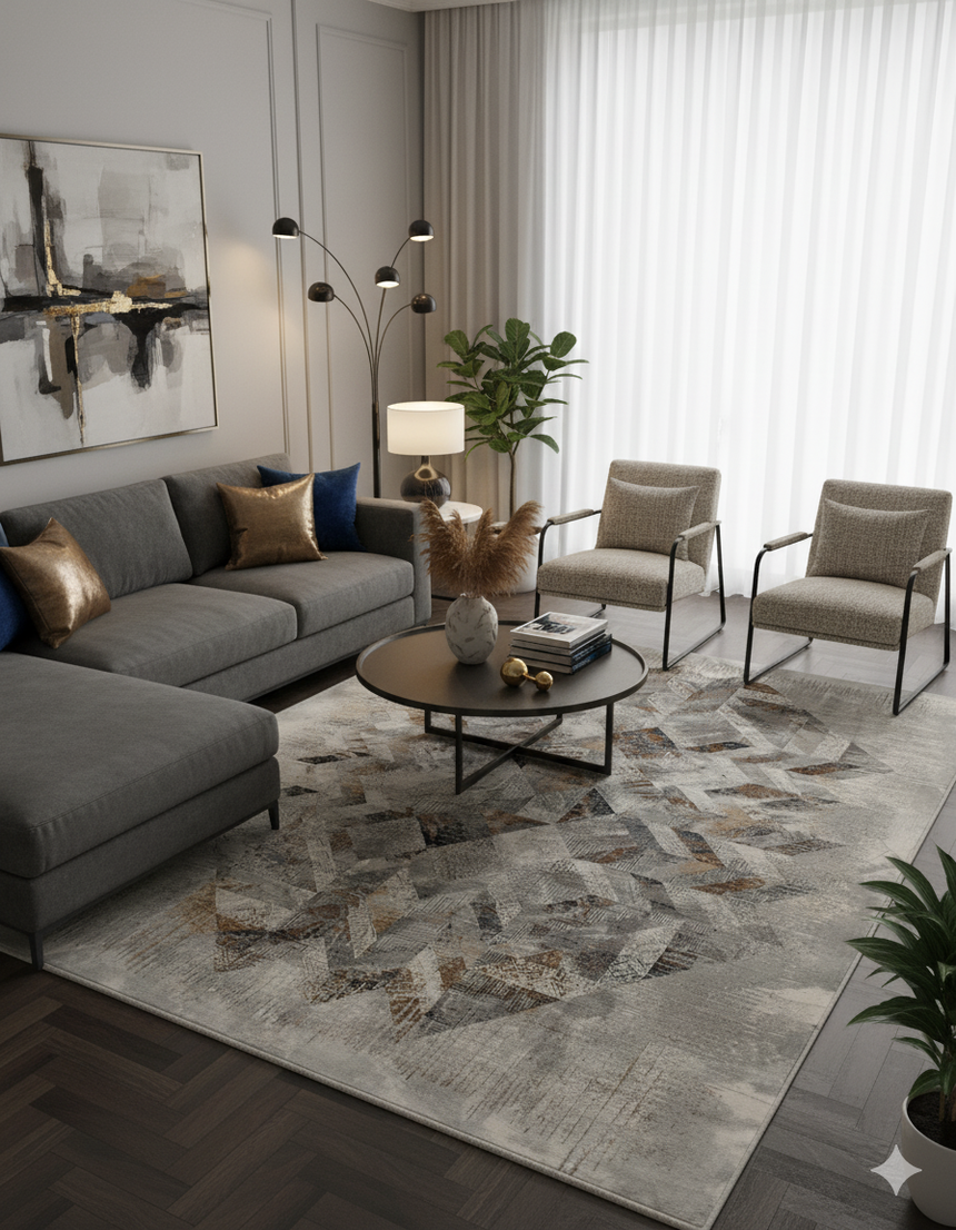 Alfombra Moderna Diseño Abstracta | 300 x 240 cm