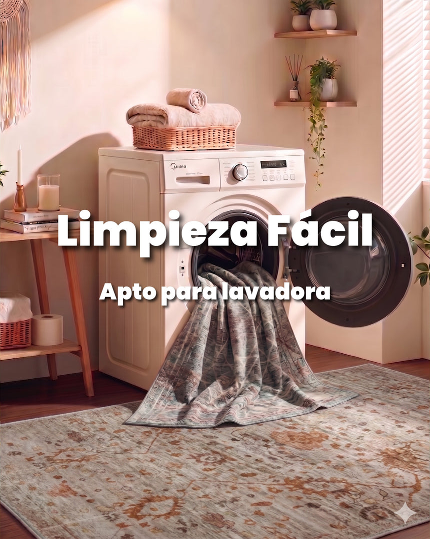 Alfombra Diseño Vintage Lavable