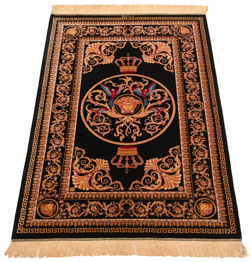 Alfombra persa de seda pura Qom | 157 x 103 cm