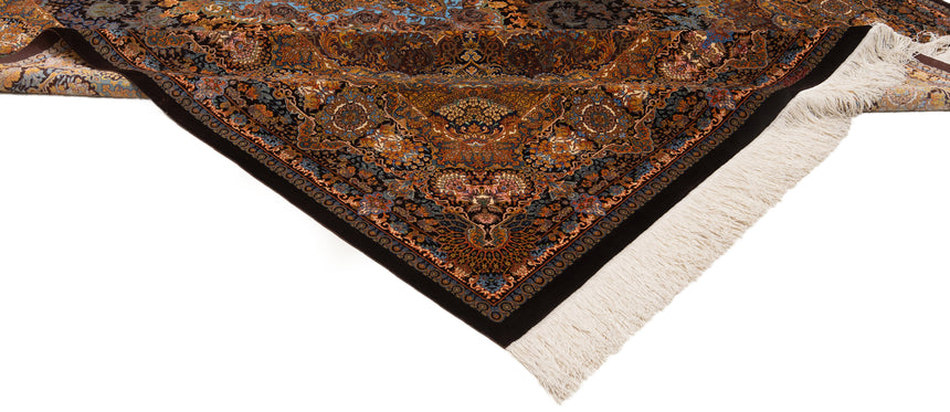 Alfombra persa de seda pura Qom | 307 x 200 cm