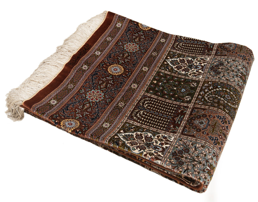 Alfombra persa de seda pura Qom | 300 x 200 cm