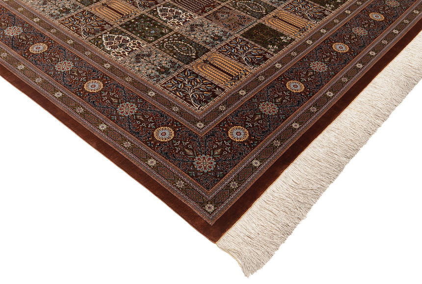 Alfombra persa de seda pura Qom | 300 x 200 cm