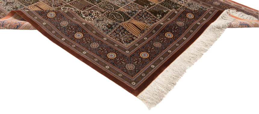 Alfombra persa de seda pura Qom | 300 x 200 cm