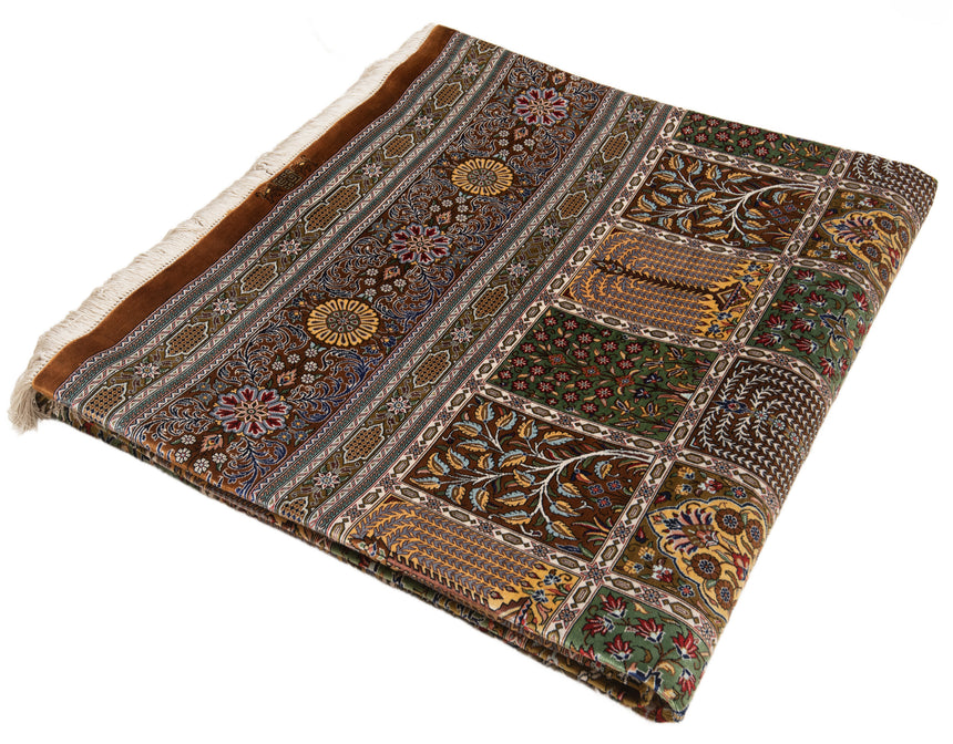 Alfombra persa de seda pura Qom | 300 x 243 cm