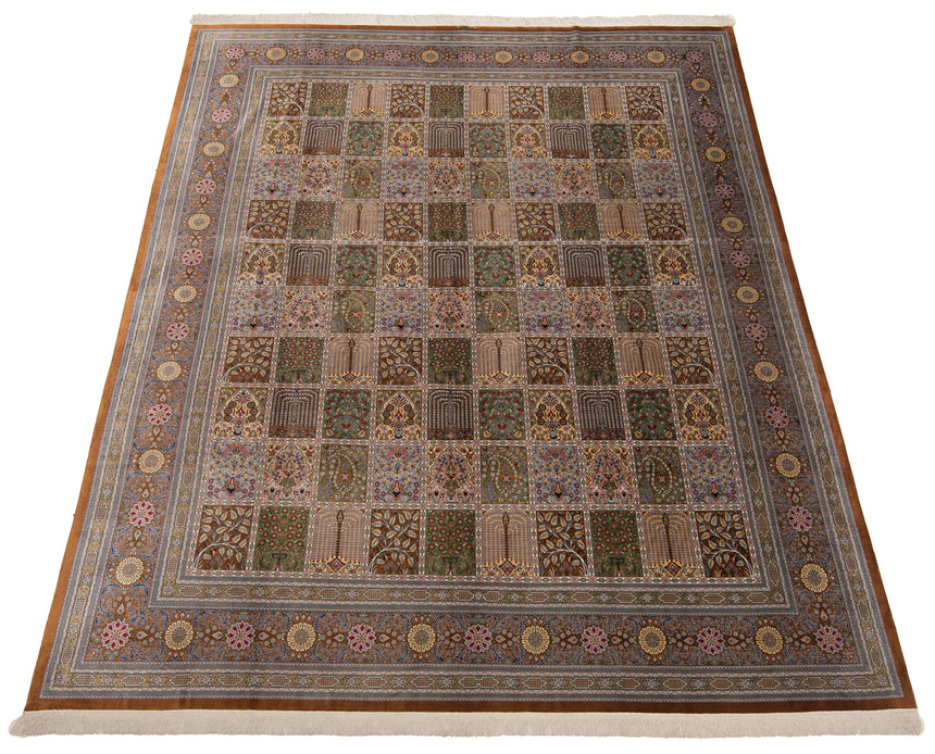 Alfombra persa de seda pura Qom | 300 x 243 cm