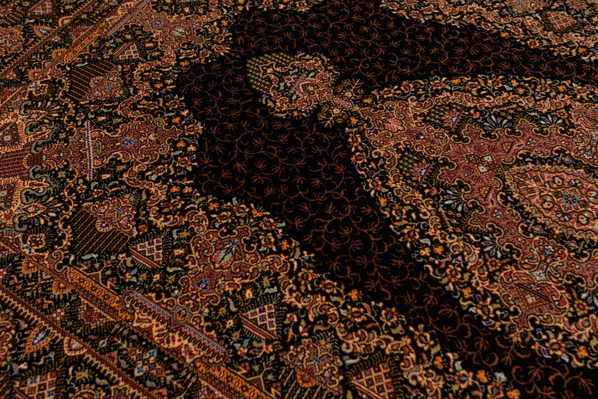 Alfombra persa de seda pura Qom | 120 x 80 cm