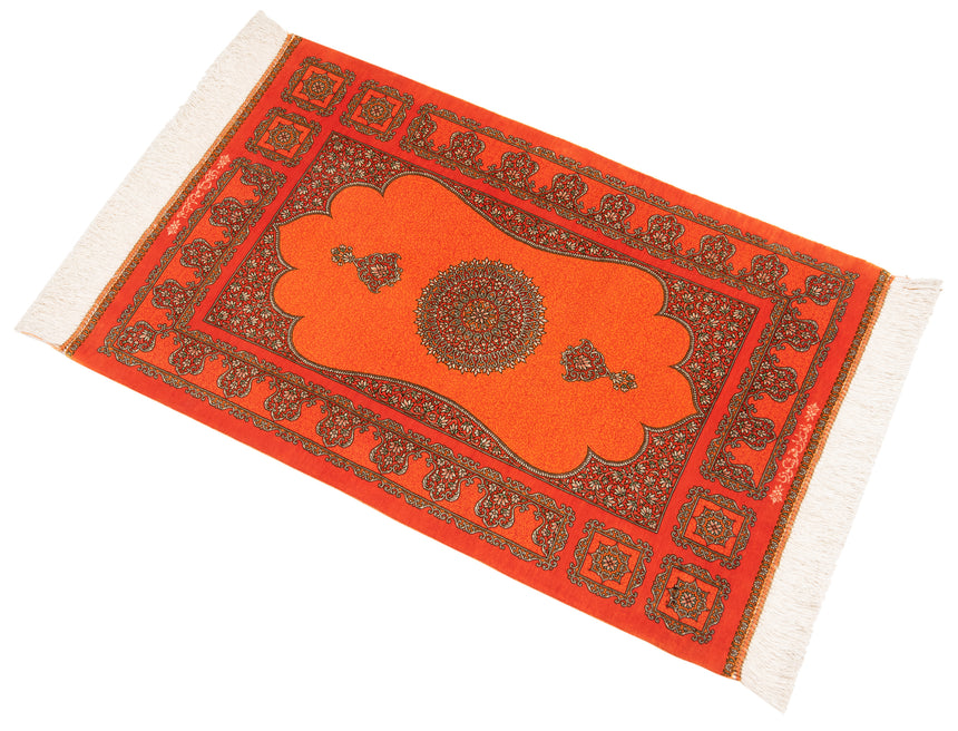 Alfombra persa de seda pura Qom | 94 x 60 cm