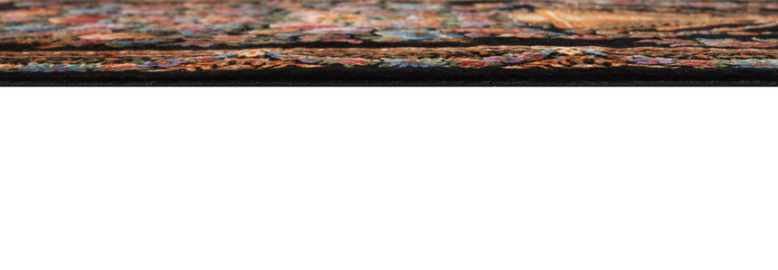 Alfombra persa de seda pura Qom | 57 x 92 cm