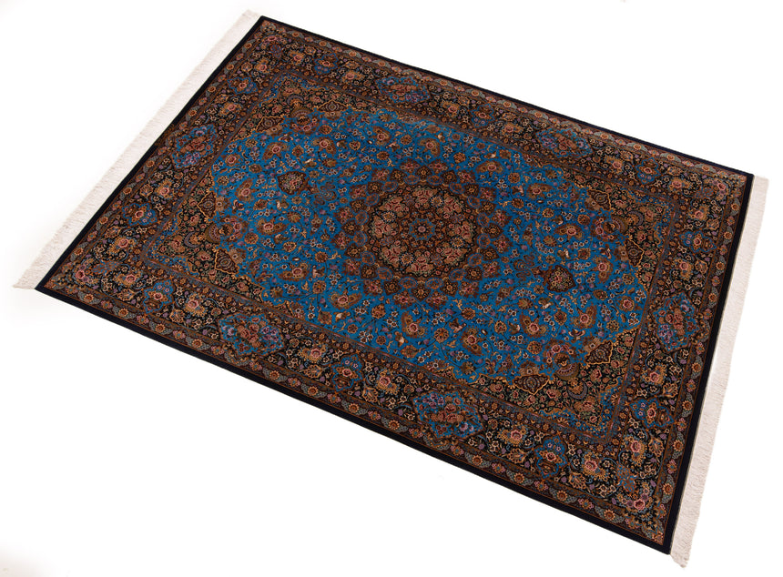 Alfombra persa de seda pura Qom | 308 x 207 cm