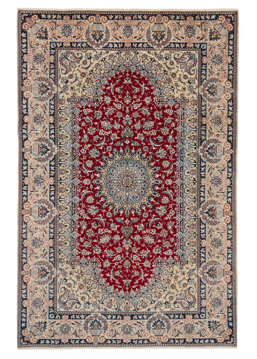 Alfombra persa Nain 9La | 304 x 195 cm