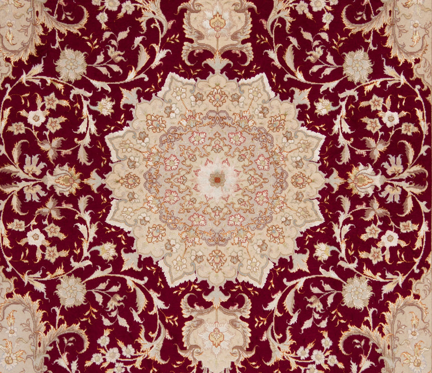 Alfombra persiana Tabriz 50Raj | 202 x 145 cm