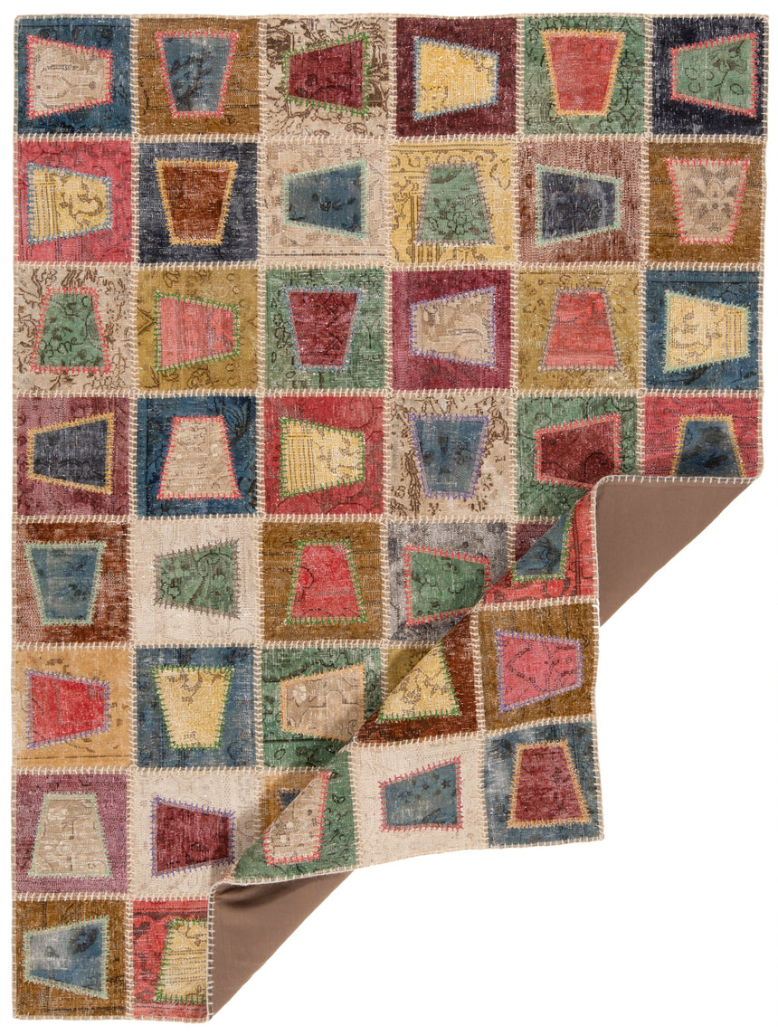 Carpetes de retalhos persas | 200 x 148 cm