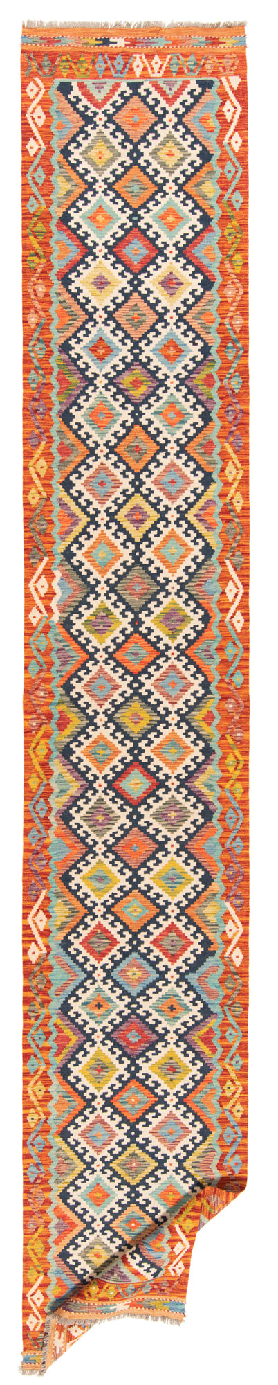 Kilim afgano | 394 x 84 cm