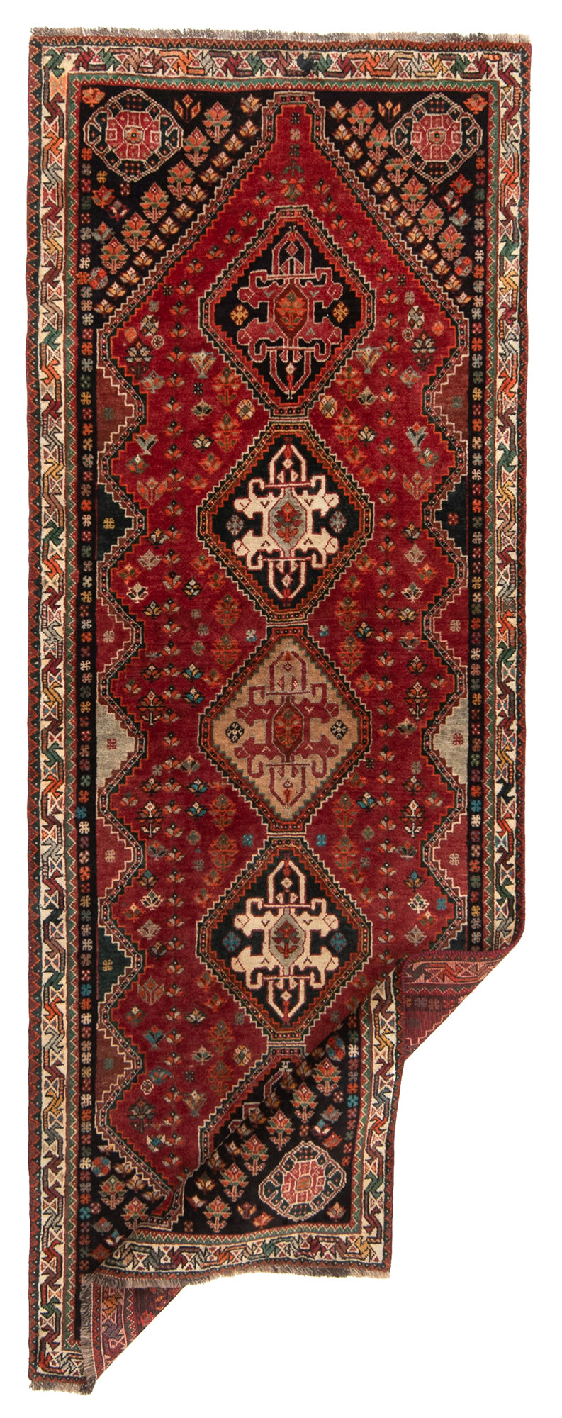 Alfombra persa Shiraz | 261 x 96 cm