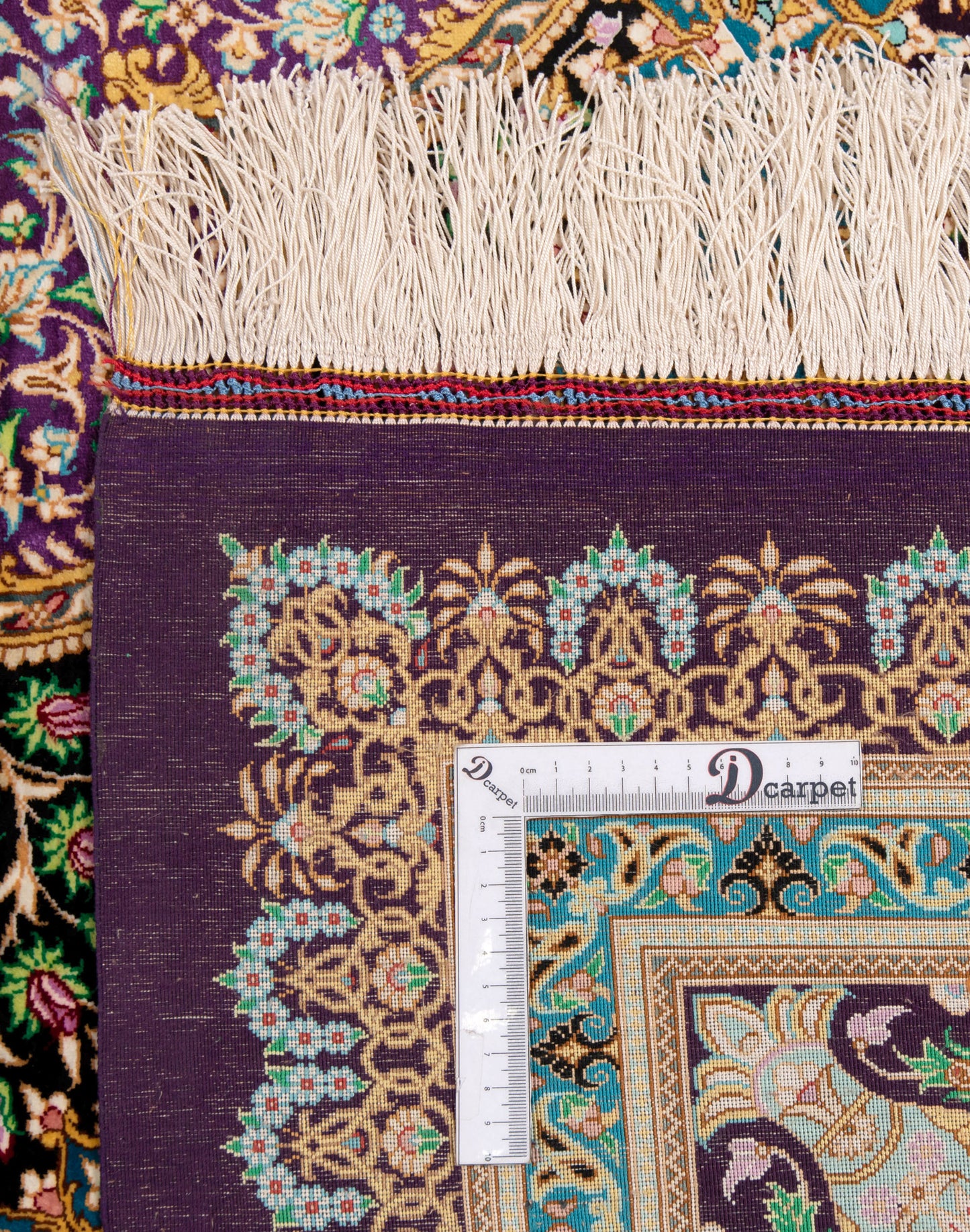 Alfombra persa de seda Qom | 347 x 249 cm