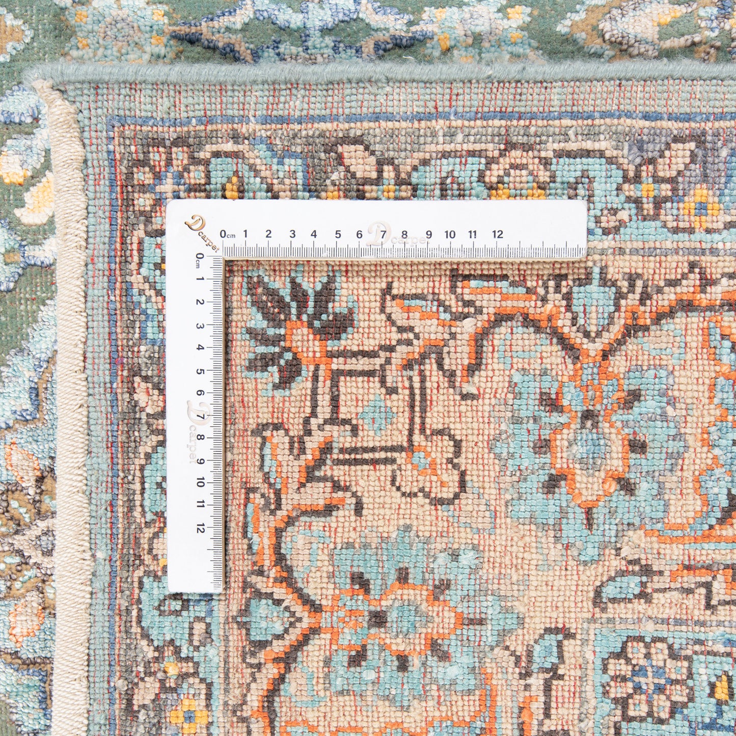 Alfombra Indo vintage de seda | 302 x 247 cm