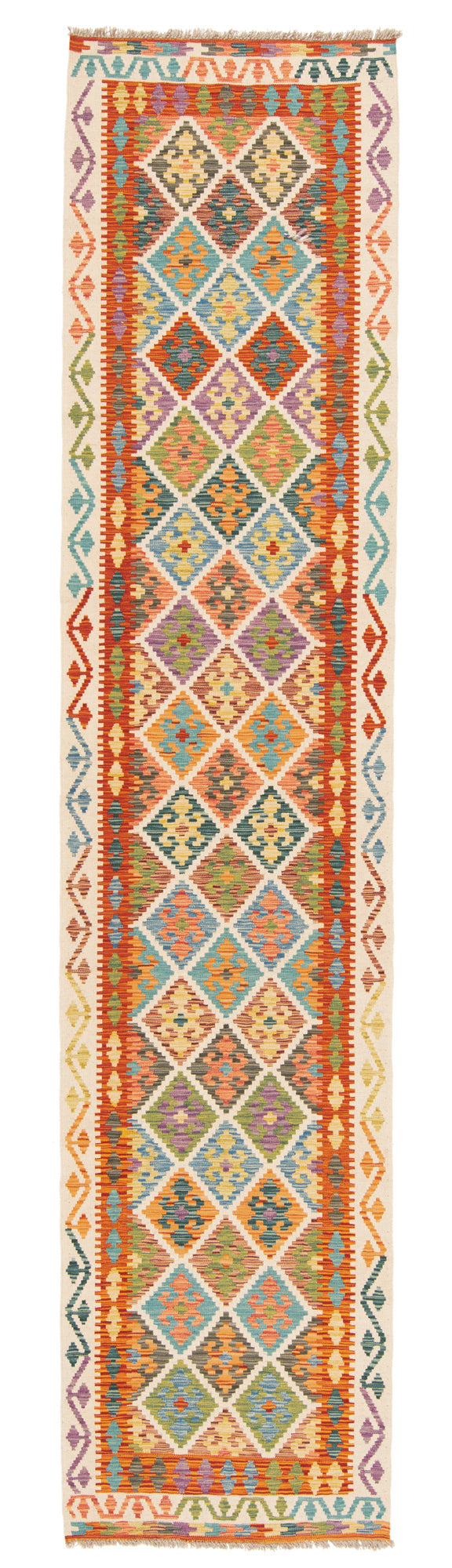 Kilim afgano | 388 x 86 cm