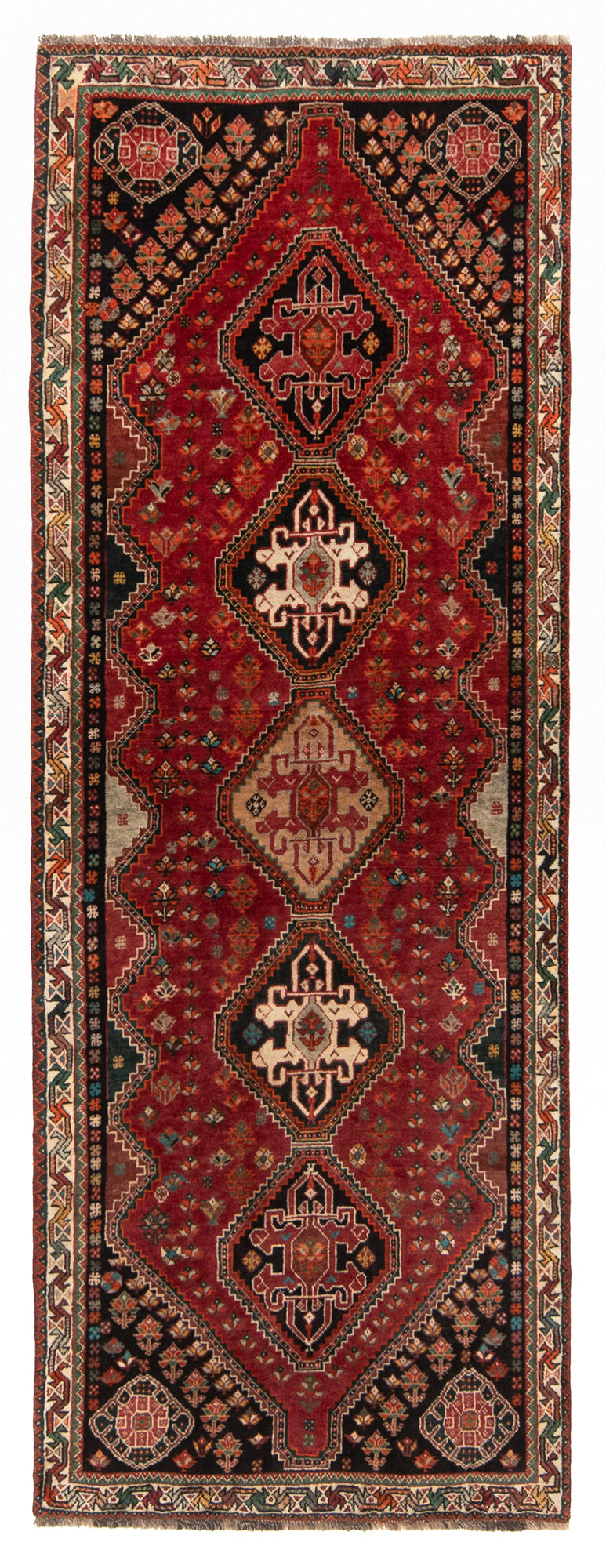 Alfombra persiana Shiraz | 261 x 96 cm