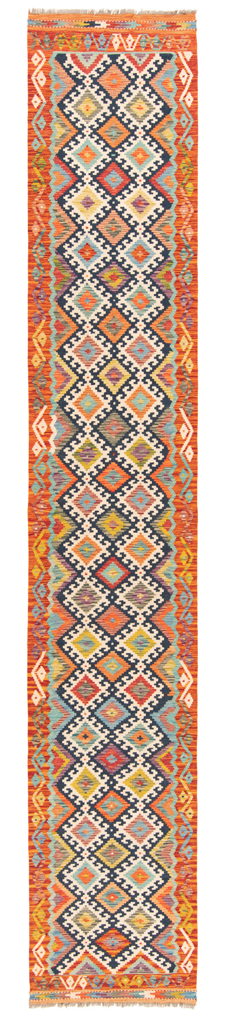 Kilim afgano | 394 x 84 cm
