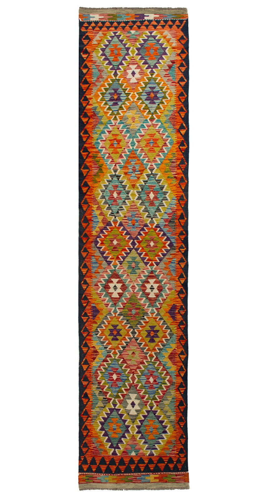 Afghan Kilim | 379 x 79 cm