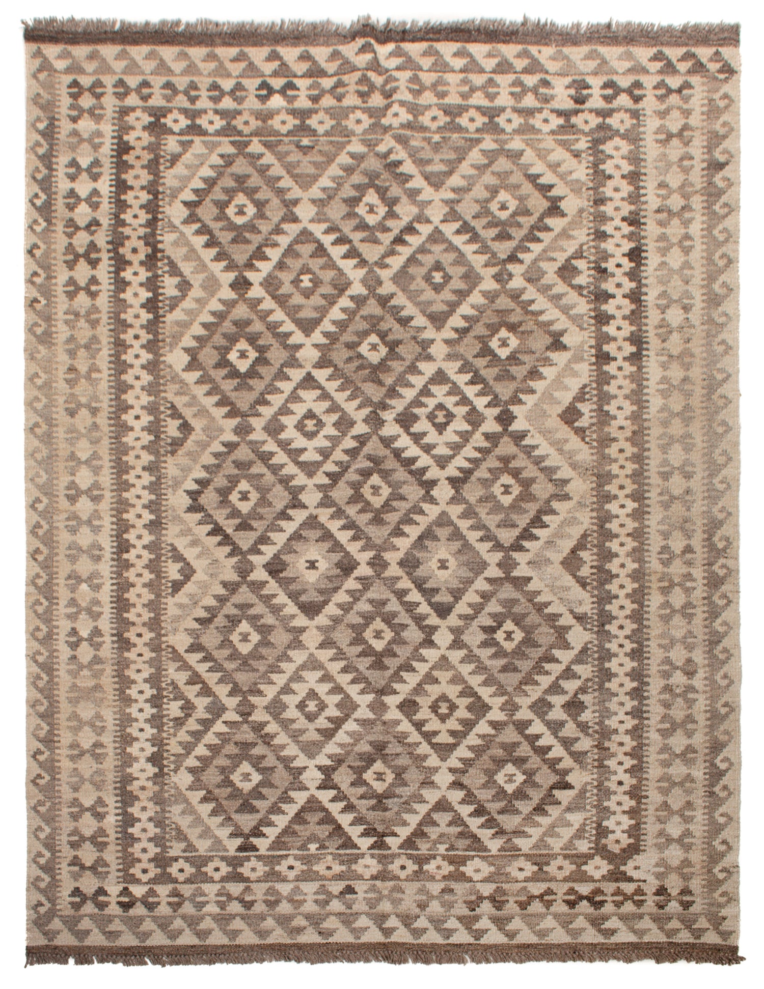 Gray Afghan Kilim | 196 x 149cm
