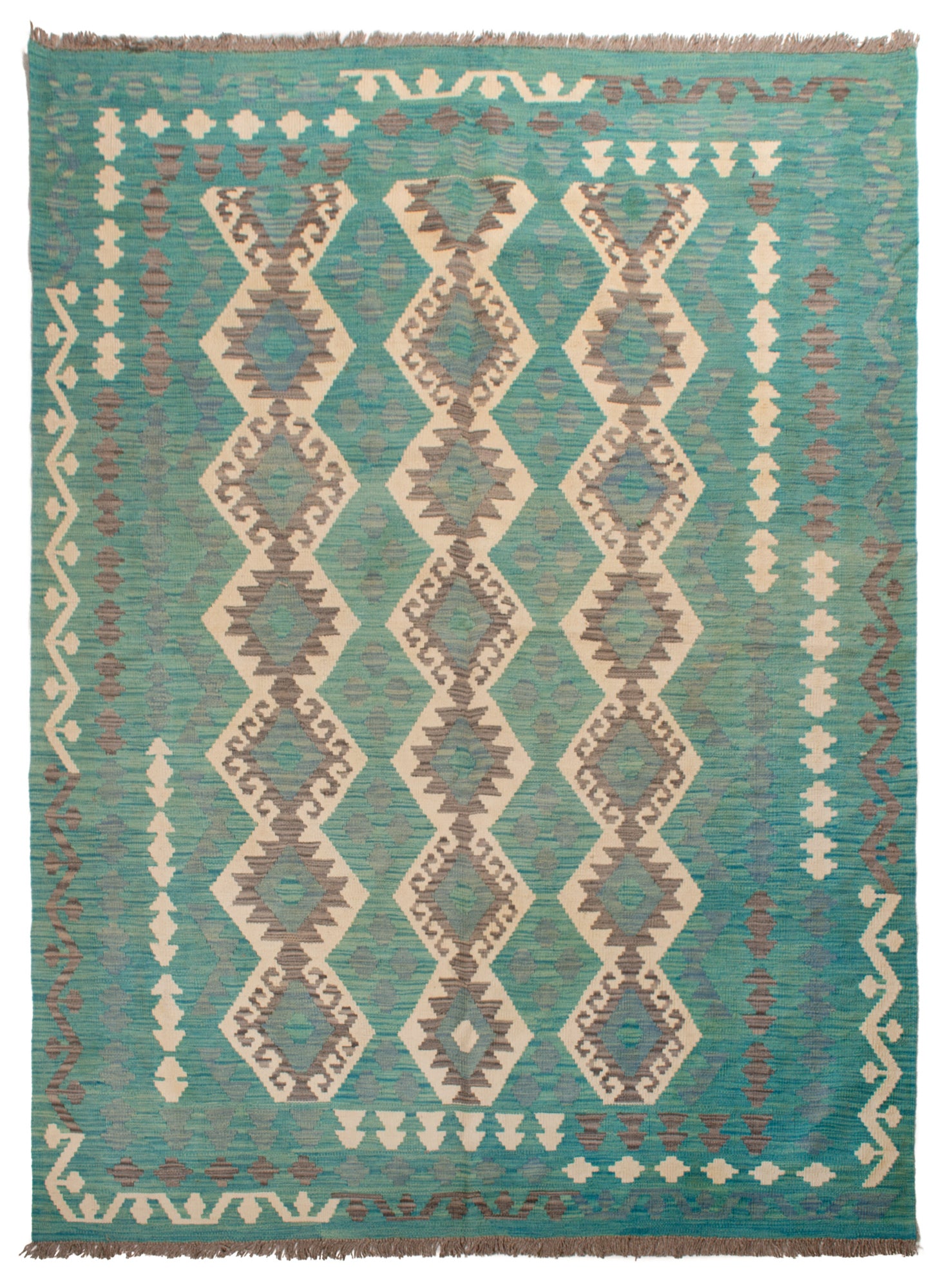 Kilim Afgano Turquesa | 242 x 171 cm