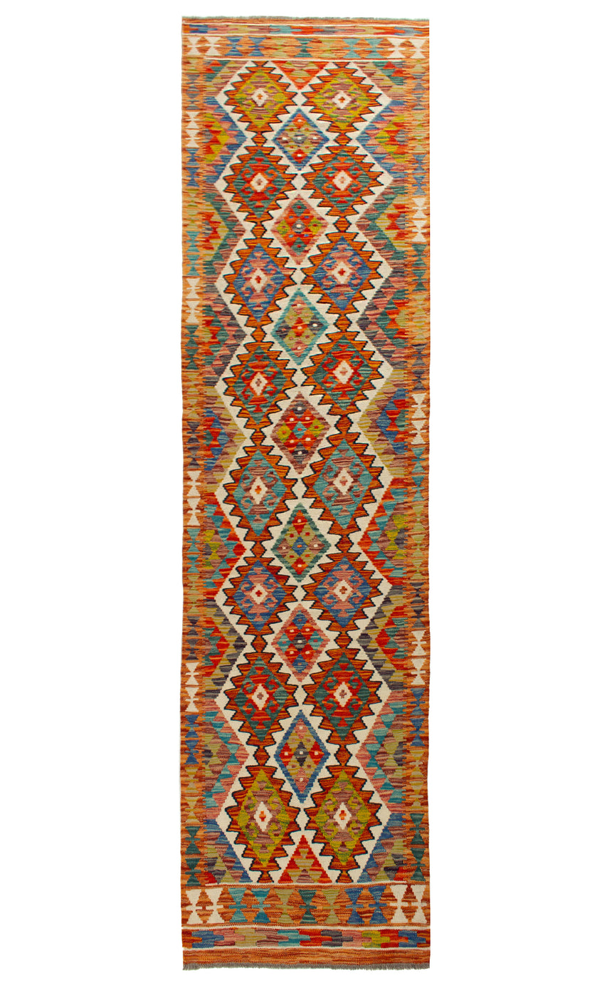 Kilim Afgano | 299 x 79 cm