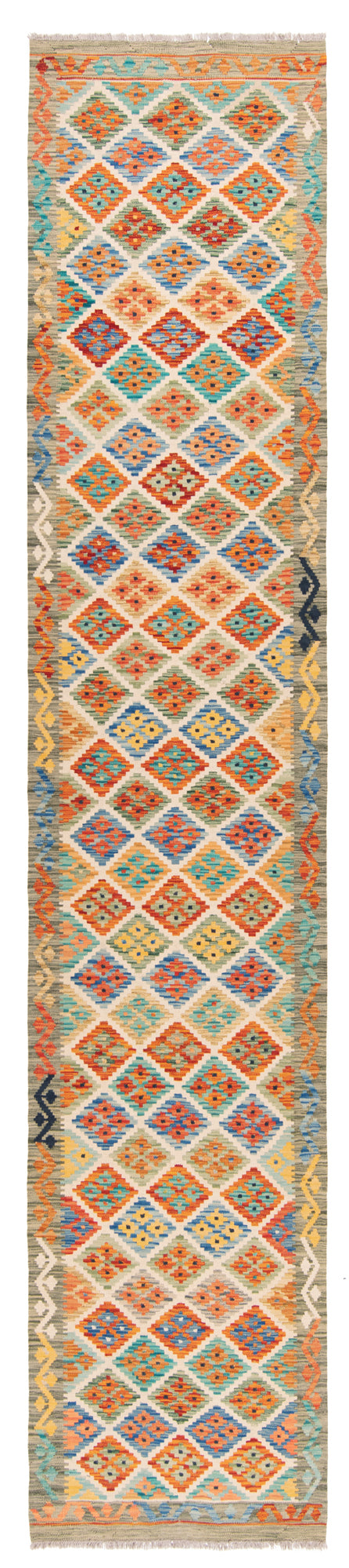 Kilim afgano | 388 x 81 cm