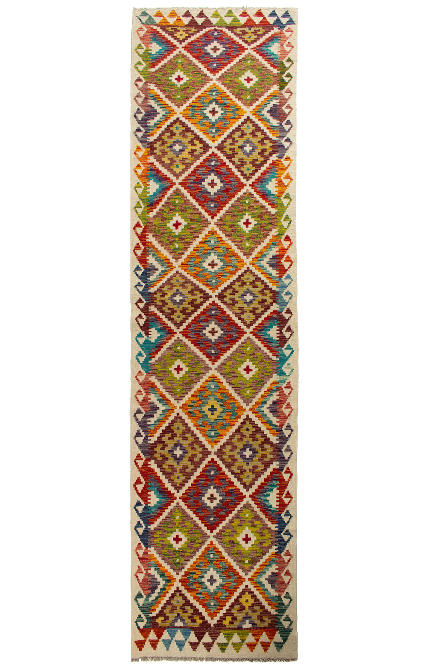 Kilim Afgano | 305 x 79 cm