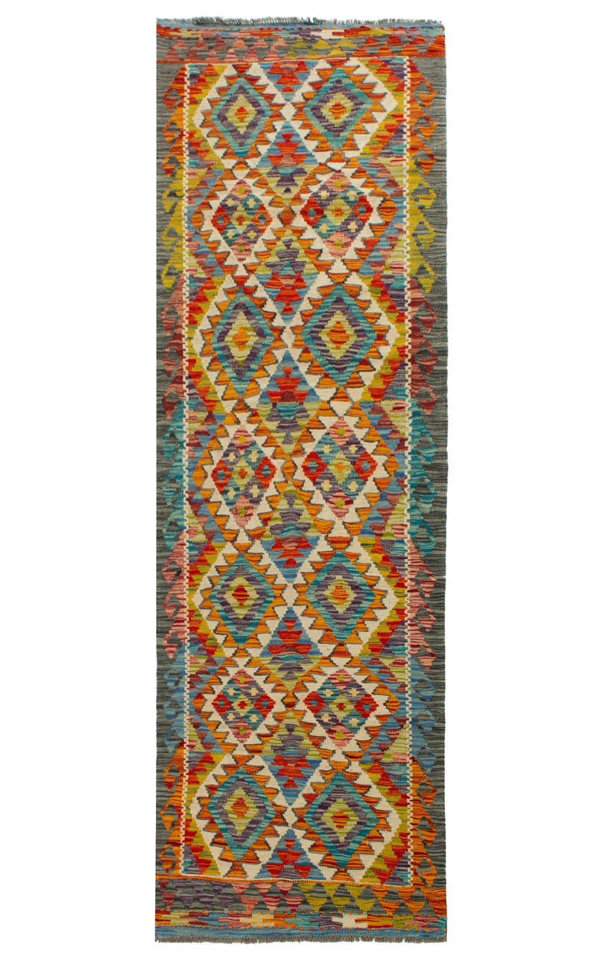 Kilim Afgano | 259 x 80 cm