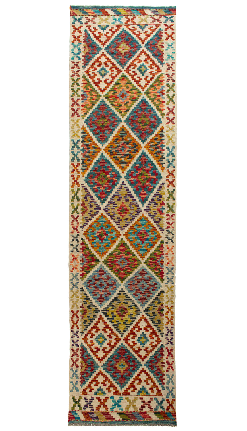 Kilim Afgano | 296 x 80 cm