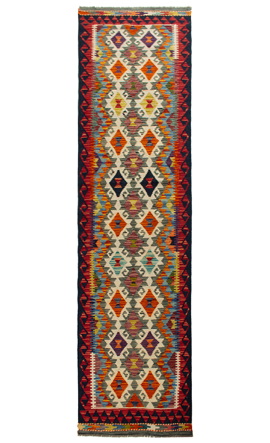 Kilim Afgano | 296 x 80 cm