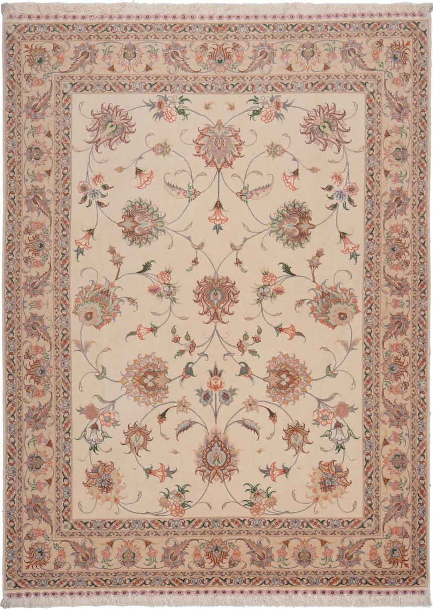Alfombra persiana Tabriz 50Raj | 202 x 150 cm