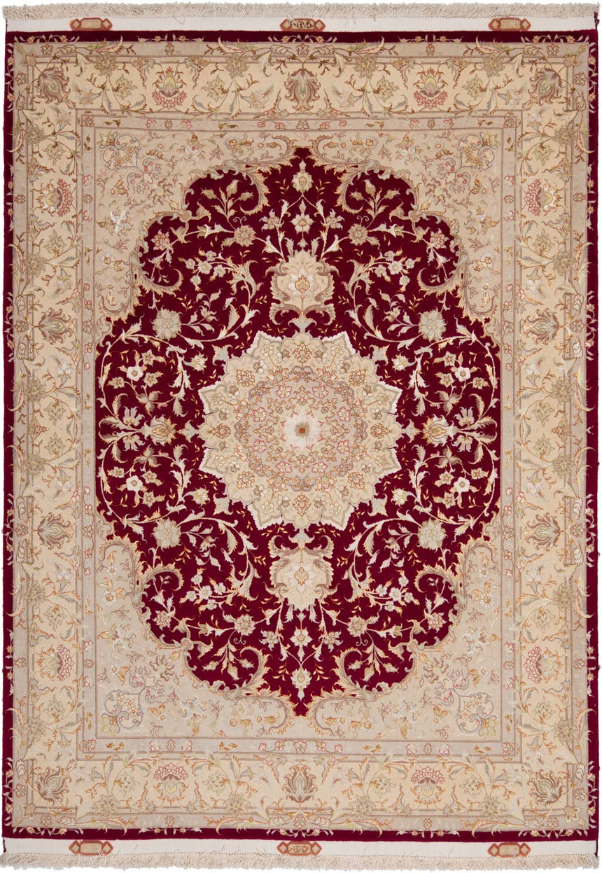 Alfombra persiana Tabriz 50Raj | 202 x 145 cm