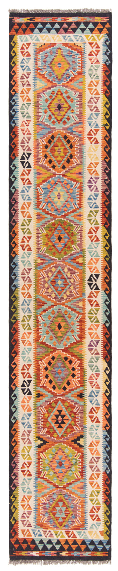 Kilim afgano | 395 x 78 cm