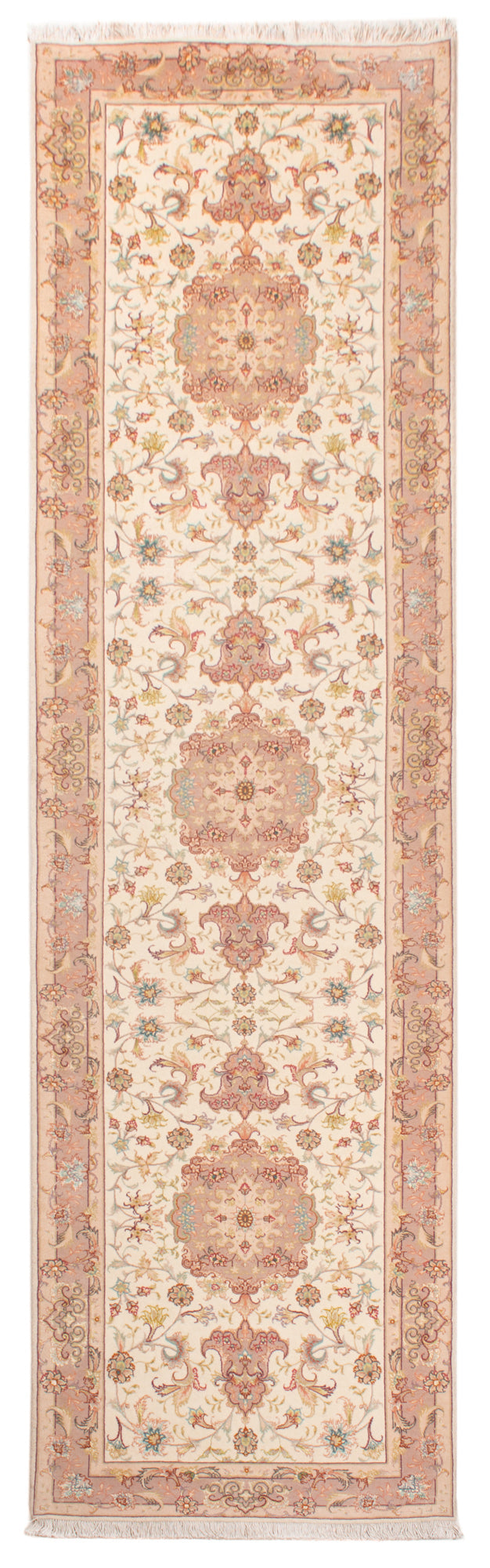 Alfombra Persa Tabriz 50Raj | 328 x 80 cm