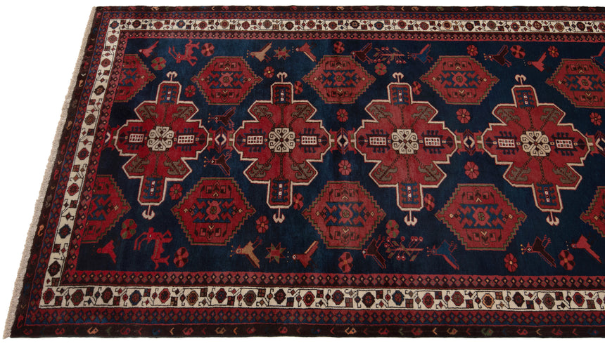 Alfombra persa Hamedan Saveh | 385 x 150 cm