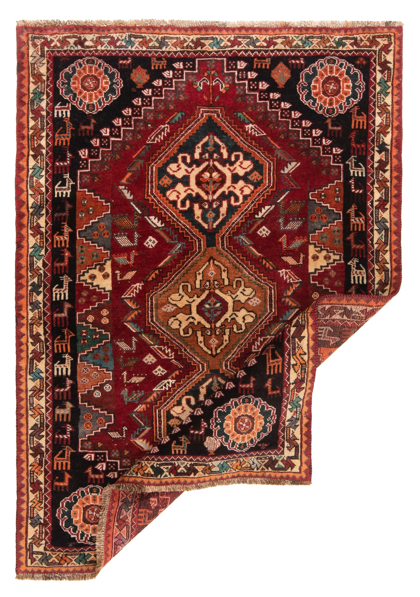 Alfombra persa Shiraz | 165 x 115 cm