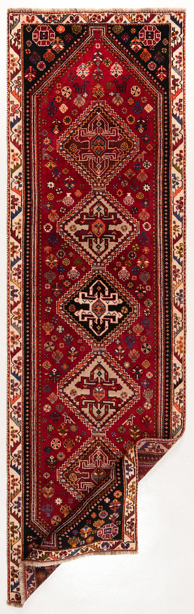 Shiraz Ghashghai Persian Rug | 273 x 83cm