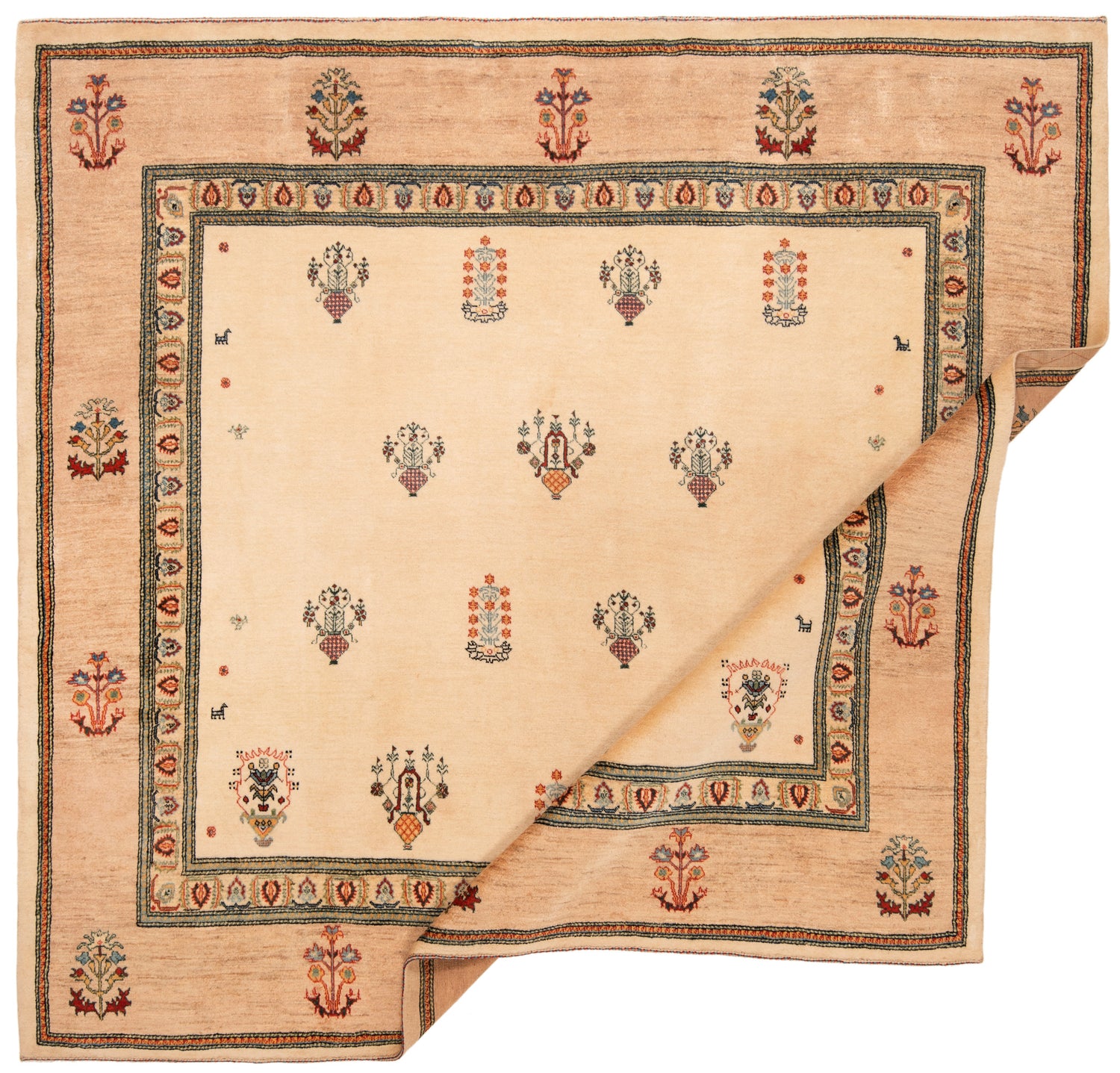 Gabbeh Loribaft Persian Rug | 247 x 257cm