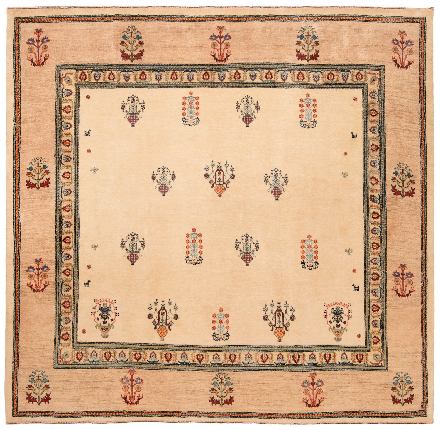 Gabbeh Loribaft Persian Rug | 247 x 257cm