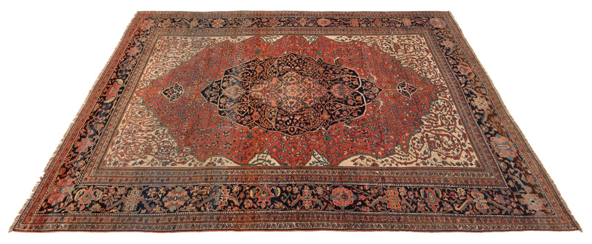 Alfombra antigua Sarough Farahan | 360 x 263 cm