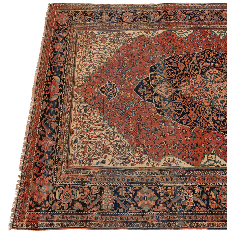Alfombra antigua Sarough Farahan | 360 x 263 cm