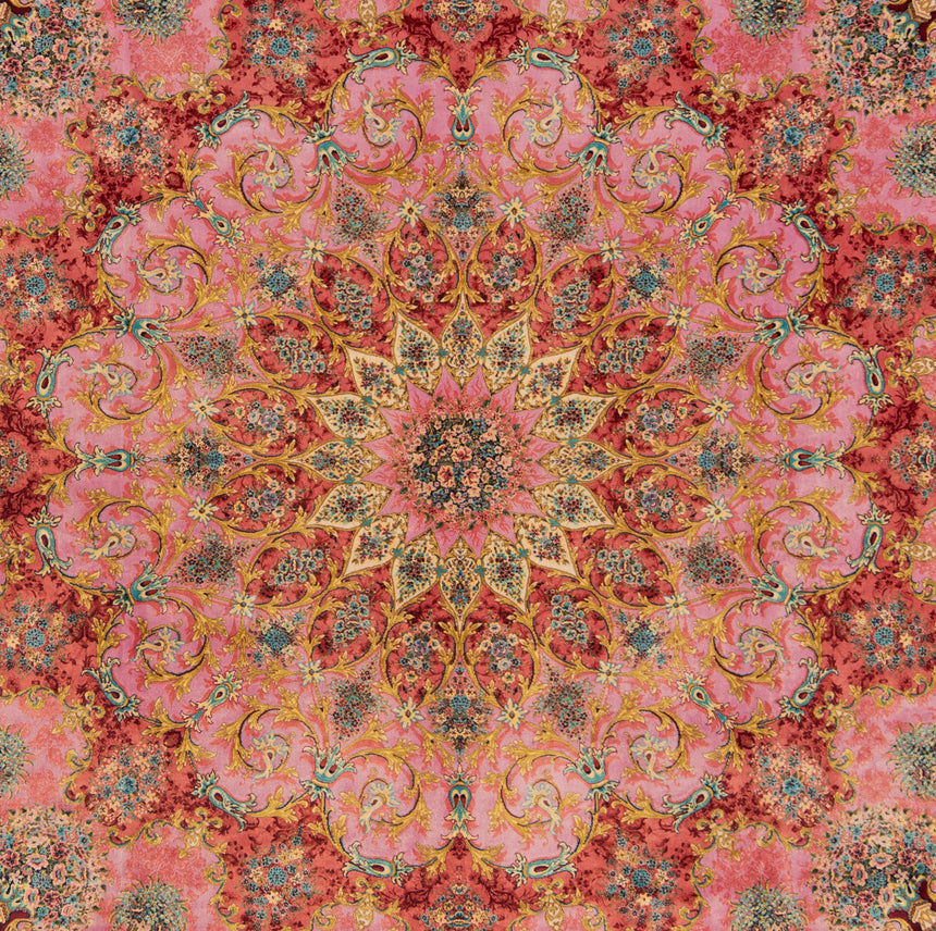 Qom Silk Persian Rug | 150x150cm