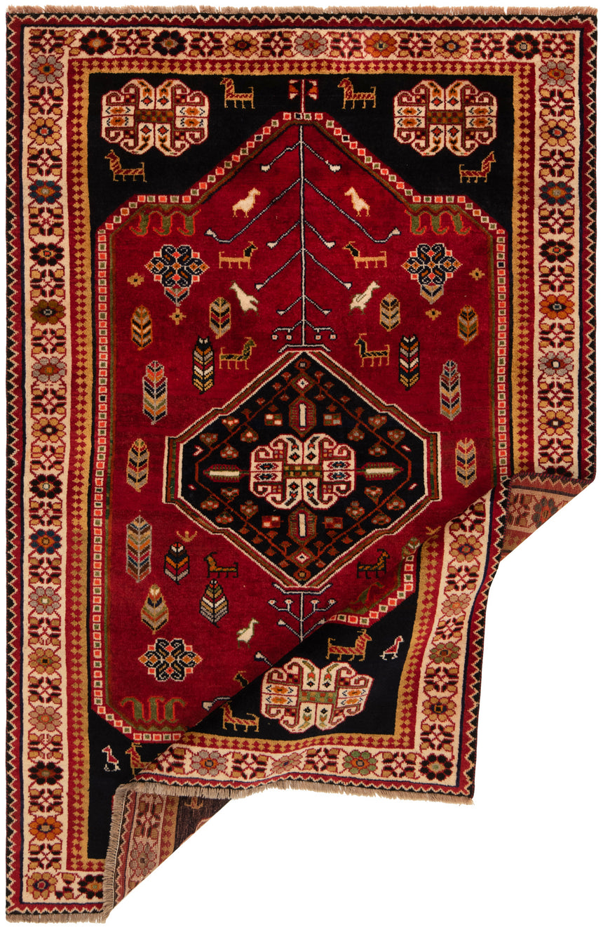 Alfombra persa Shiraz Ghashghai | 206 x 135 cm