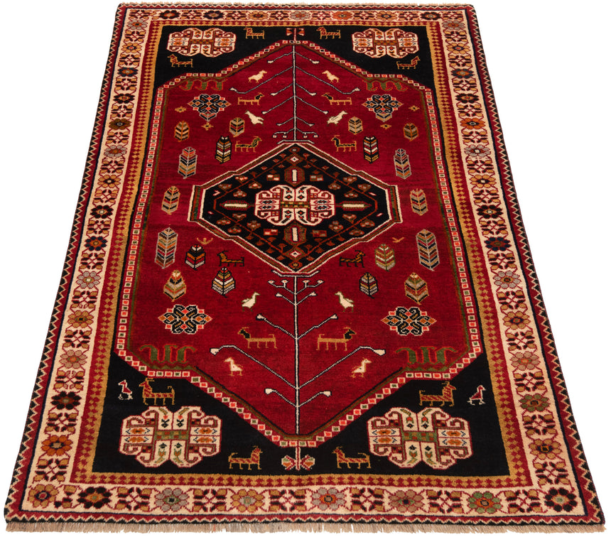 Alfombra persa Shiraz Ghashghai | 206 x 135 cm